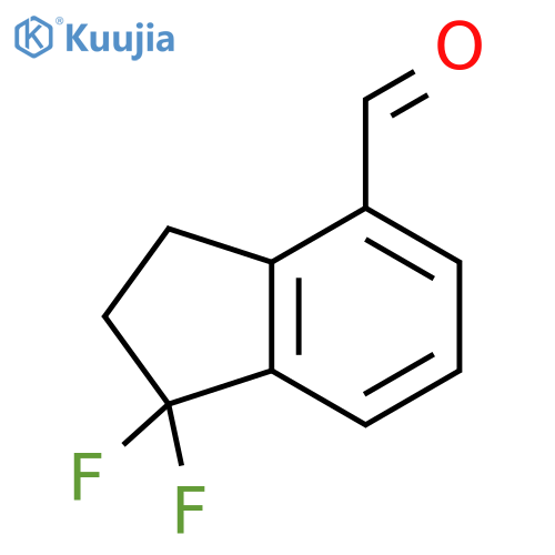 1H-Indene-4-carboxaldehyde, 1,1-difluoro-2,3-dihydro- structure