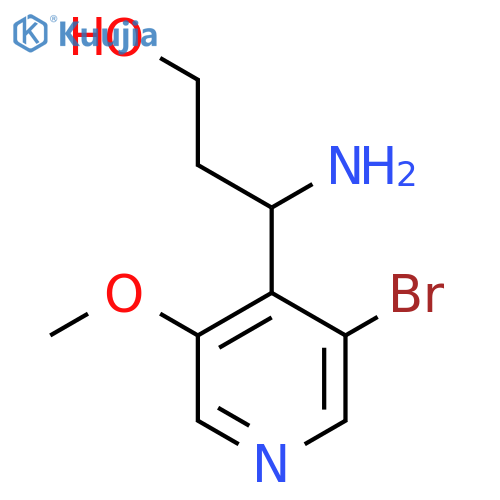 3-amino-3-(3-bromo-5-methoxypyridin-4-yl)propan-1-ol structure