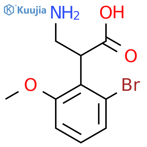 3-amino-2-(2-bromo-6-methoxyphenyl)propanoic acid structure