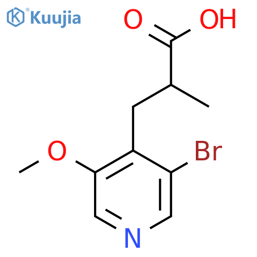 3-(3-bromo-5-methoxypyridin-4-yl)-2-methylpropanoic acid structure