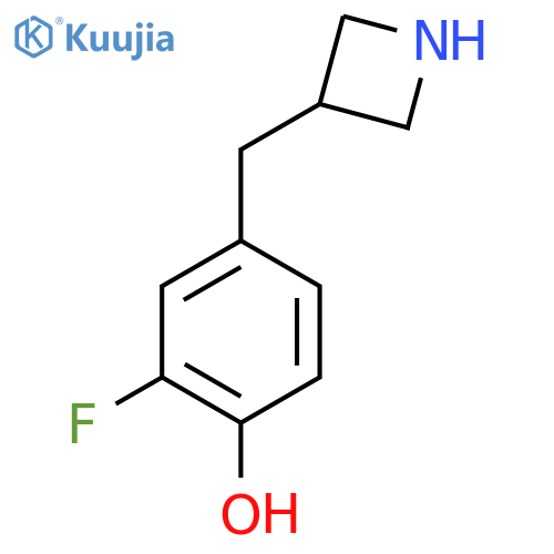 4-(azetidin-3-yl)methyl-2-fluorophenol structure
