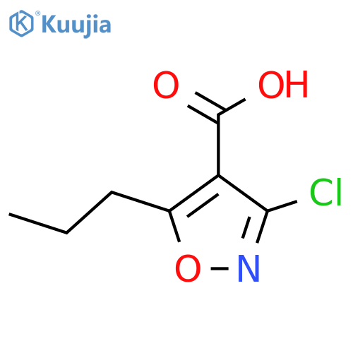 3-Chloro-5-propyl-1,2-oxazole-4-carboxylic acid structure