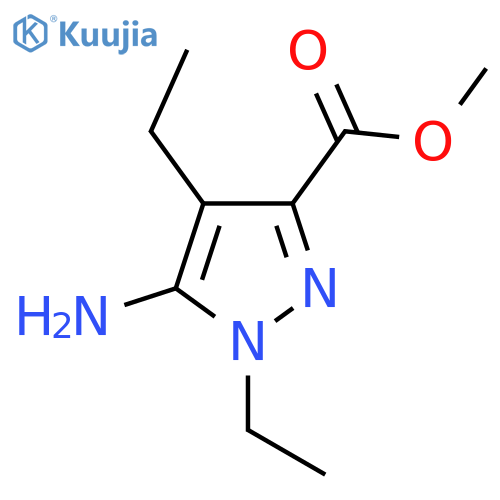 methyl 5-amino-1,4-diethyl-1H-pyrazole-3-carboxylate structure