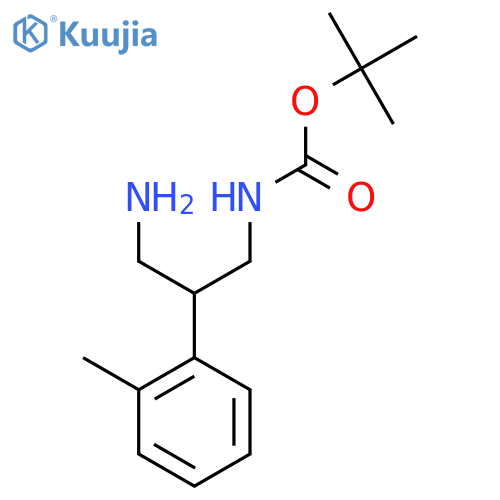 tert-butyl N-3-amino-2-(2-methylphenyl)propylcarbamate structure