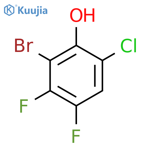 2-Bromo-6-chloro-3,4-difluoro-phenol structure