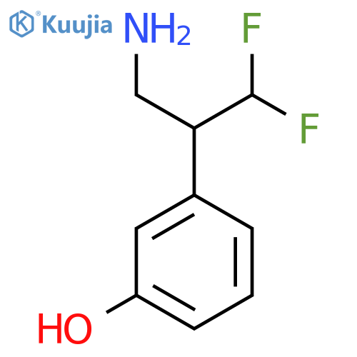 3-(3-amino-1,1-difluoropropan-2-yl)phenol structure