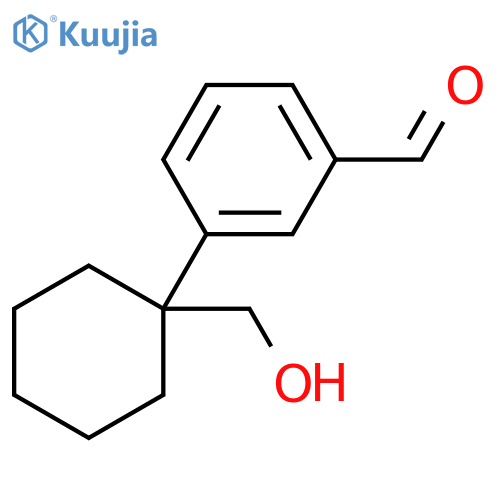 3-(1-(hydroxymethyl)cyclohexyl)benzaldehyde structure