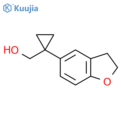 1-(2,3-dihydro-1-benzofuran-5-yl)cyclopropylmethanol structure