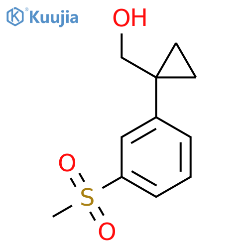 1-(3-methanesulfonylphenyl)cyclopropylmethanol structure