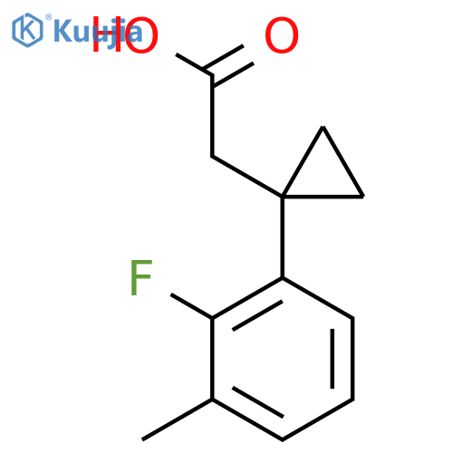 2-1-(2-fluoro-3-methylphenyl)cyclopropylacetic acid structure