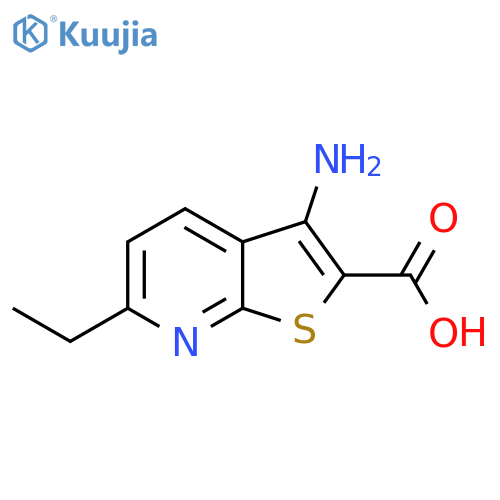 3-Amino-6-ethylthieno[2,3-b]pyridine-2-carboxylic acid structure