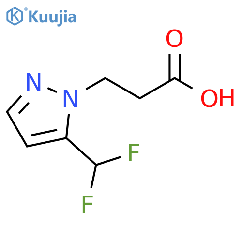 3-[5-(difluoromethyl)-1H-pyrazol-1-yl]propanoic acid structure