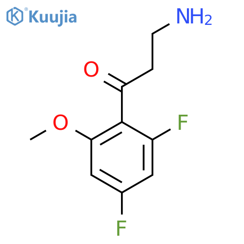 3-amino-1-(2,4-difluoro-6-methoxyphenyl)propan-1-one structure