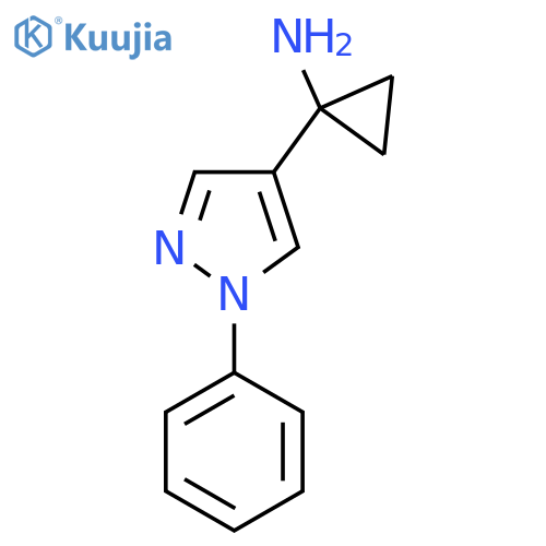 1-(1-Phenyl-1H-pyrazol-4-yl)cyclopropan-1-amine structure
