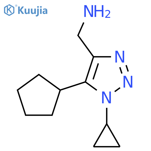 (5-cyclopentyl-1-cyclopropyl-1H-1,2,3-triazol-4-yl)methanamine structure