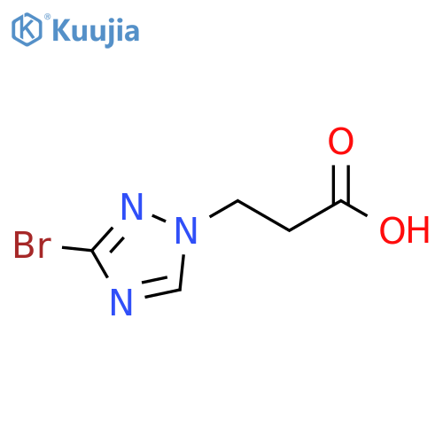 3-(3-bromo-1H-1,2,4-triazol-1-yl)propanoic acid structure