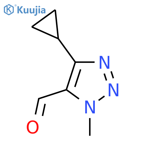 4-Cyclopropyl-1-methyl-1H-1,2,3-triazole-5-carbaldehyde structure