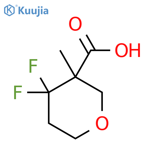 4,4-Difluoro-3-methyloxane-3-carboxylic acid structure