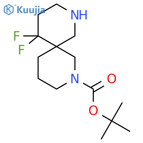 Tert-Butyl 11,11-difluoro-2,8-diazaspiro[5.5]undecane-2-carboxylate structure