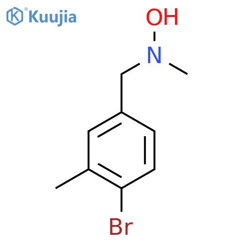 N-(4-bromo-3-methylphenyl)methyl-N-methylhydroxylamine structure