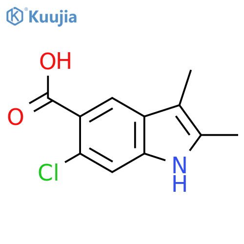 6-chloro-2,3-dimethyl-1H-indole-5-carboxylic acid structure
