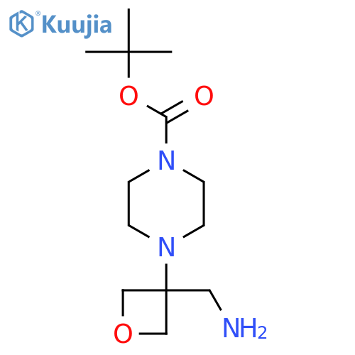 tert-butyl 4-3-(aminomethyl)oxetan-3-ylpiperazine-1-carboxylate structure