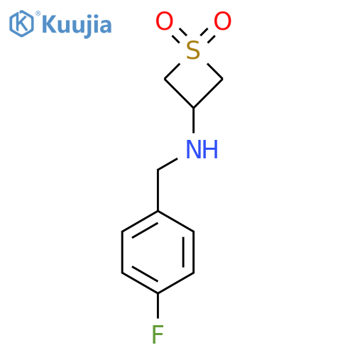 3-{[(4-Fluorophenyl)methyl]amino}-1lambda6-thietane-1,1-dione structure