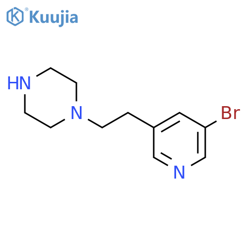 1-2-(5-bromopyridin-3-yl)ethylpiperazine structure