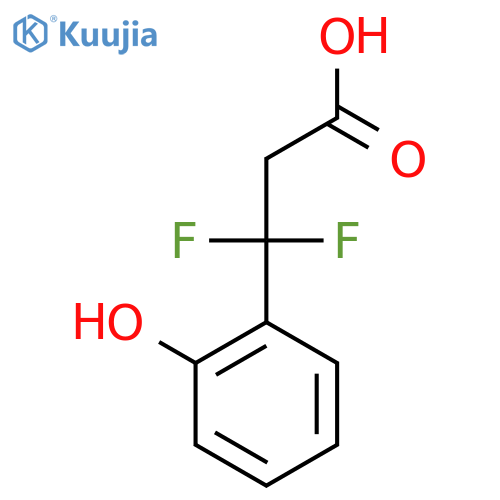 3,3-difluoro-3-(2-hydroxyphenyl)propanoic acid structure