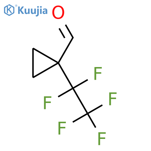 1-(Pentafluoroethyl)cyclopropane-1-carbaldehyde structure