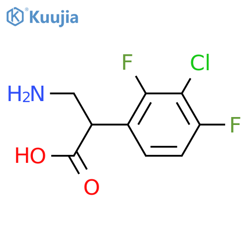 3-amino-2-(3-chloro-2,4-difluorophenyl)propanoic acid structure