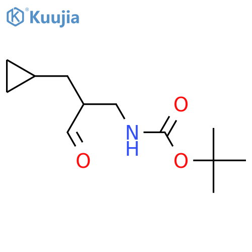 tert-butyl N-2-(cyclopropylmethyl)-3-oxopropylcarbamate structure