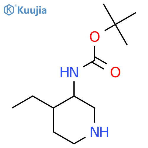 tert-Butyl n-(4-ethylpiperidin-3-yl)carbamate structure