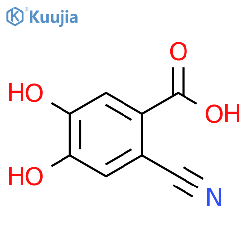 2-cyano-4,5-dihydroxybenzoic acid structure