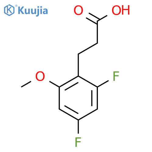 3-(2,4-difluoro-6-methoxyphenyl)propanoic acid structure