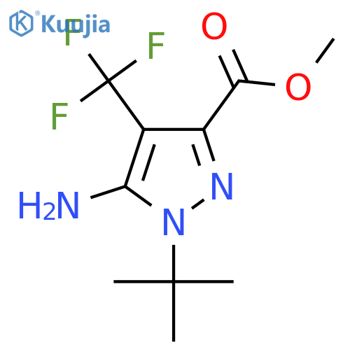 methyl 5-amino-1-tert-butyl-4-(trifluoromethyl)-1H-pyrazole-3-carboxylate structure
