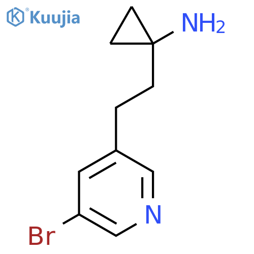 1-2-(5-bromopyridin-3-yl)ethylcyclopropan-1-amine structure