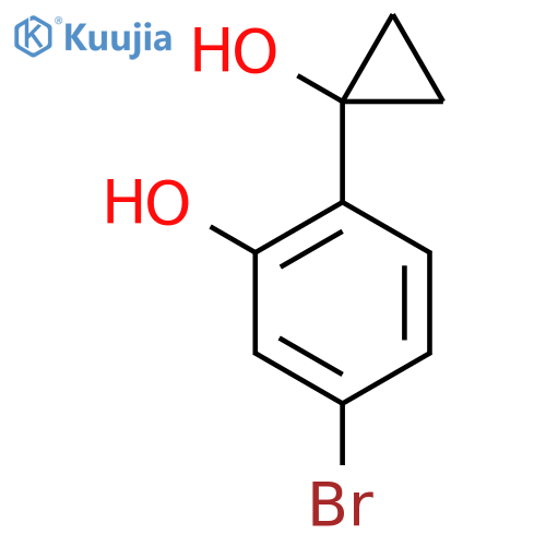 5-bromo-2-(1-hydroxycyclopropyl)phenol structure