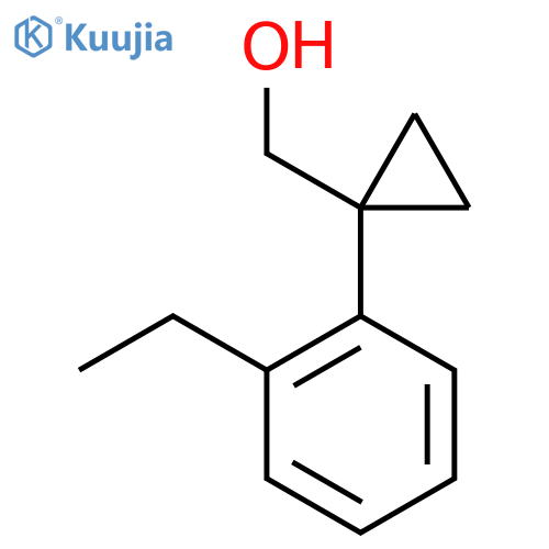 1-(2-ethylphenyl)cyclopropylmethanol structure