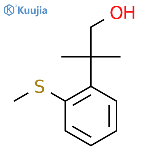 2-methyl-2-2-(methylsulfanyl)phenylpropan-1-ol structure