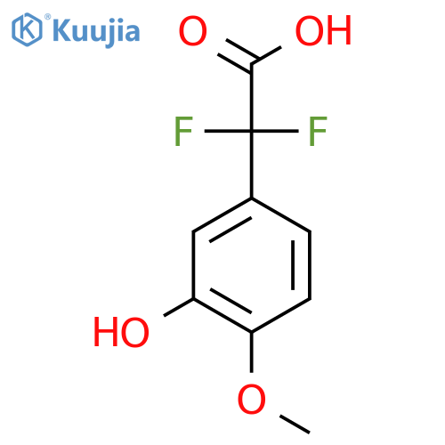 2,2-difluoro-2-(3-hydroxy-4-methoxyphenyl)acetic acid structure