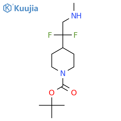 tert-Butyl 4-[1,1-difluoro-2-(methylamino)ethyl]piperidine-1-carboxylate structure