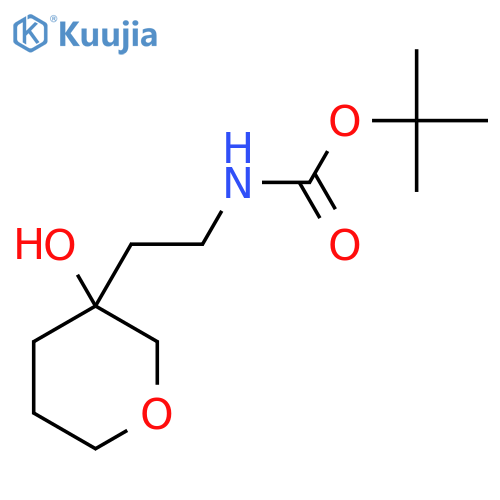 tert-butyl N-[2-(3-hydroxyoxan-3-yl)ethyl]carbamate structure