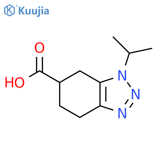 1-(propan-2-yl)-4,5,6,7-tetrahydro-1H-1,2,3-benzotriazole-6-carboxylic acid structure