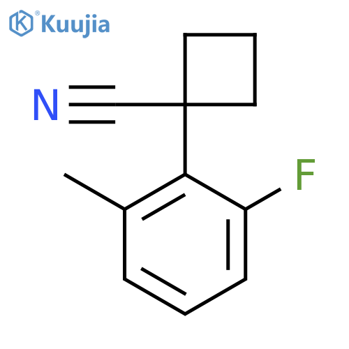 1-(2-fluoro-6-methylphenyl)cyclobutane-1-carbonitrile structure