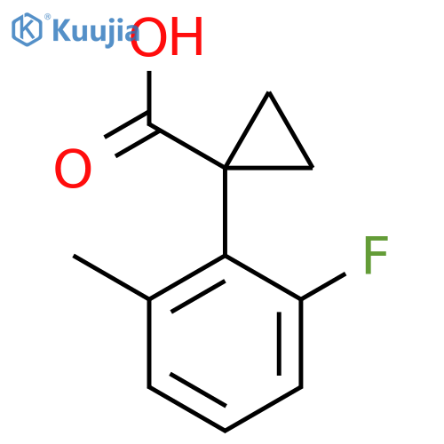 1-(2-fluoro-6-methylphenyl)cyclopropane-1-carboxylic acid structure
