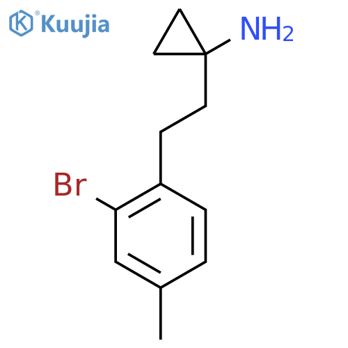 1-2-(2-bromo-4-methylphenyl)ethylcyclopropan-1-amine structure