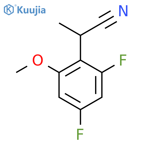 2-(2,4-difluoro-6-methoxyphenyl)propanenitrile structure