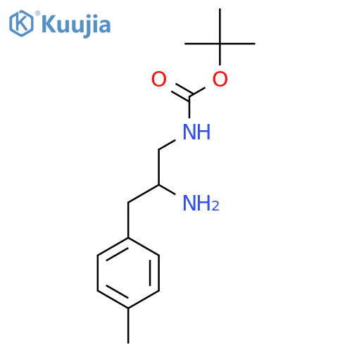 tert-butyl N-2-amino-3-(4-methylphenyl)propylcarbamate structure