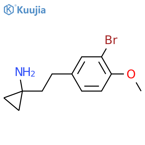 1-2-(3-bromo-4-methoxyphenyl)ethylcyclopropan-1-amine structure